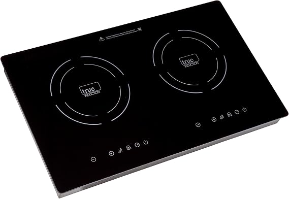 TI-2B 23 inch Built-In Dual Burner Induction Glass-Ceramic Cooktop, 1750W, UL858 Certified
