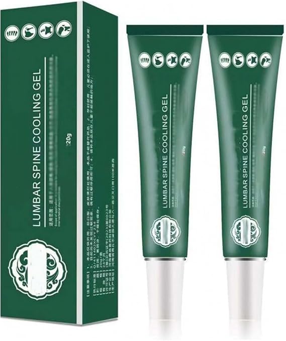 Lumbar Type Cold Compress Gel,Natural Herbal P-ain Relief Spray (2Pcs)