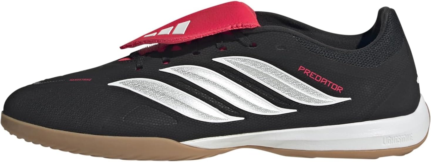 adidas League Fold-Over Tongue Indoor Soccer Cleats - Red, White