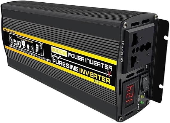 Inverter 8000W Pure Sine Wave Inverter 12V/24V/48V/60V to AC220 3000W 4000W 6000W Voltage Transformer Solar Inverter for Earthquakes/Power Outages/Sleeping in Cars/Camping/Boats/RV Campaign Car