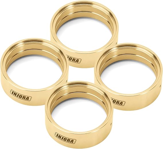 INJORA 27g/pcs 1.3" Brass Inner Beadlock Rings for 1.3" Wheels