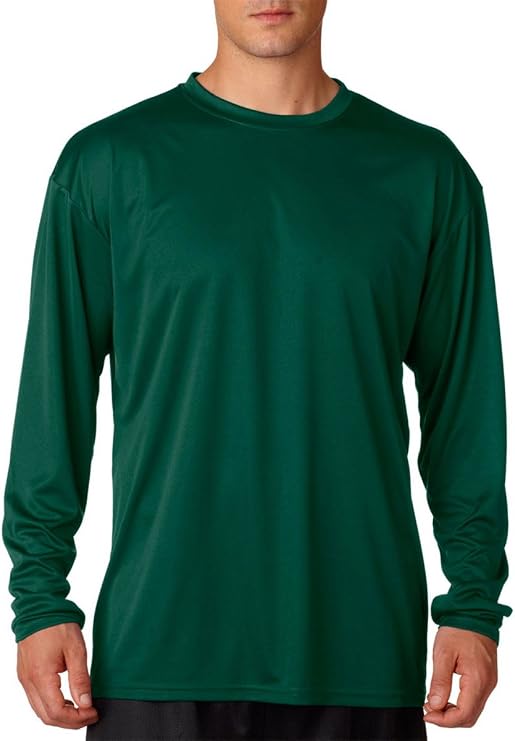A4 Adult Cooling Performance Long-Sleeve T-Shirt, Forest, X-Large