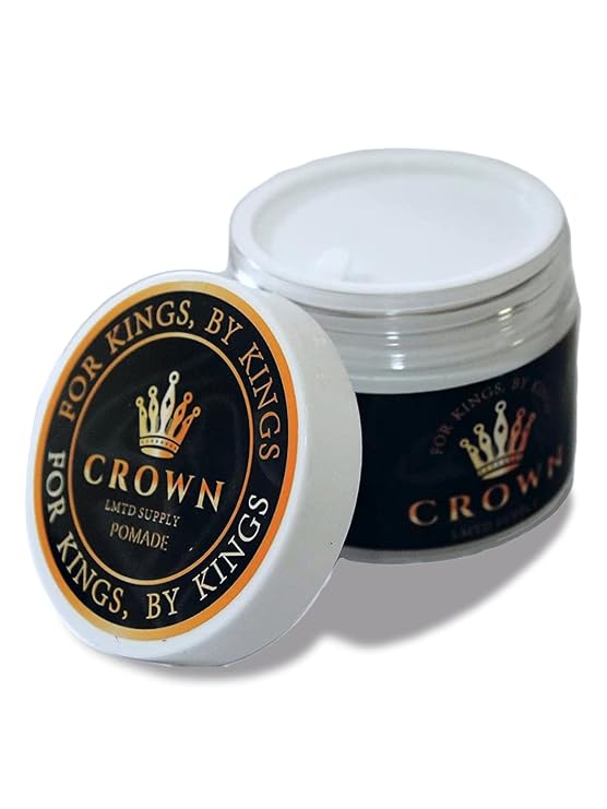 Crown Pomade for Men Wave Builder - Water Based Hair Gel Strong Hold - Hair Pomade for 360 Waves, Gel Hair Wolfing - Easy Wash Wavy Hair Gel Smoothing Wave Cream for Black Men Hair