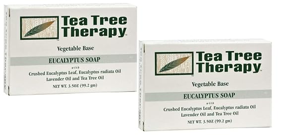 Tea Tree Therapy Vegetable Base Bar Soap, Eucalyptus, 2 count