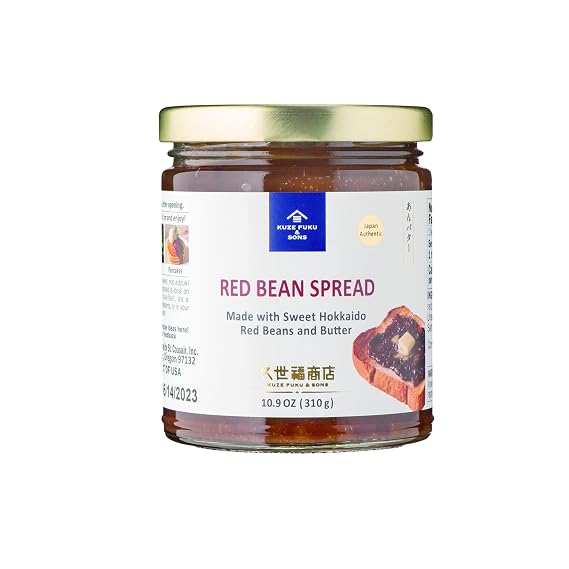 [KUZE FUKU & SONS] Anko Red Bean Spread with Butter, Authentic Japanese Sweet Azuki Red Bean Paste, Product of Japan (10.9 Oz./ 0.309 Kg)