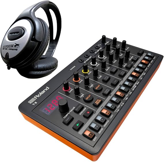 Roland Aira T-8 Beat Machine Drum Computer + Keepdrum Stereo Headphones