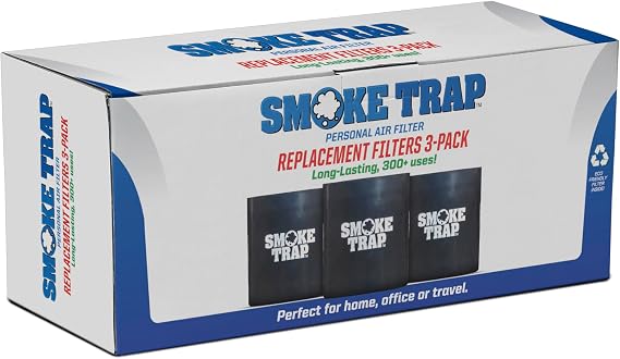 Smoke Trap 2.0 Replacement Filters for Personal Smoke Filter (3 Pack)
