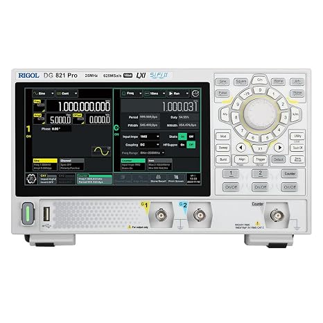 RIGOL DG821 Pro Function/Arbitrary Waveform Generator, portable, 25MHz, 625Msa/s, 16 bits, 1 output channel, supports mobile power supply