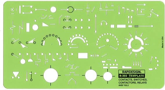 Contacts/Switches/Contactors/Relays Template, 1 Each (R302)