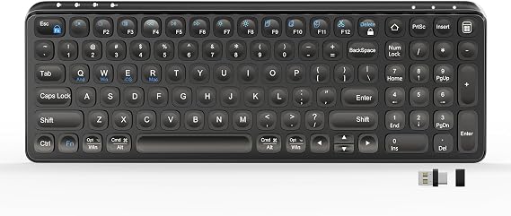 Wireless & Bluetooth 2.4G Keyboard for Mac, Windows, iPad
