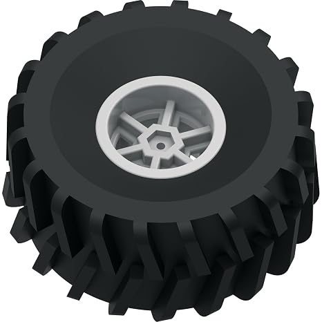 Pitsco Education TETRIX MAX All-Terrain Tire Kit, Monster Truck Tire Kit, Robotics Building Elements, Spare Parts for Robotics and Vehicles