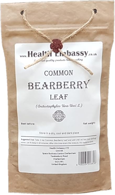 Health Embassy Common Bearberry Leaf Tea | Arctostaphylos Uva-Ursi L | 100g