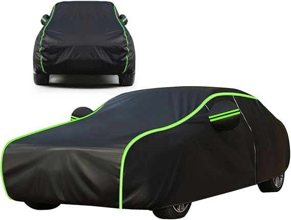 Car Cover Outdoor for Ford Escort V 1990-1997(404x168x135cm),Dustproof, Waterproof, Rainproof, Anti-Aging, Scratch-Resistant, Four Seasons, Side Door