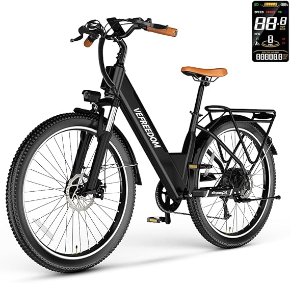 1000w Peak Electric Bike for Adults,up 80 Miles 48V 15AH Removable Battery Ebike, 26" UL Certified Electric Mountain E Bike Adult Electric Bicycles for Commute Beach Snow