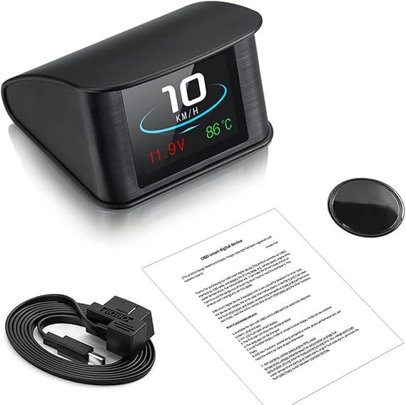 Car Head Up Display HUD, Auto GPS OBD2 OBD Driving On-board Computer, Speedometer Display, Car Speed Projector Digital Display Fuel Consumption Temperature Gauge Diagnostic Tool P10