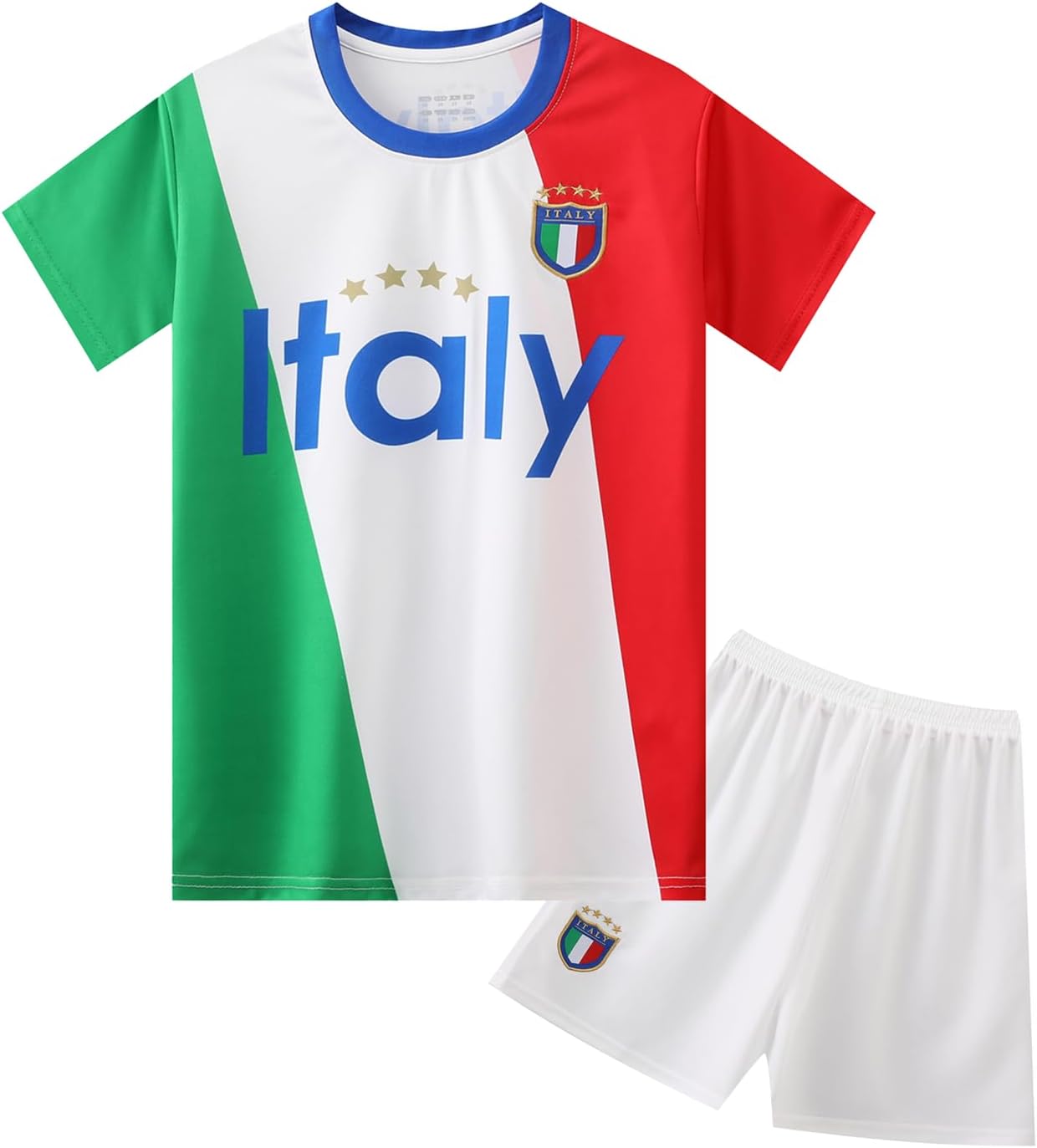 Kids Soccer Jersey Kit Boys Girls Youth Soccer Shirt Shorts Set Team Sports Training Uniform Gift