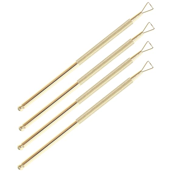 4 Pcs Stainless Steel Triangle Nail Polish Remover Tool for Manicure