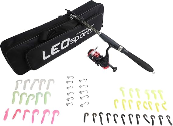 55-Piece Fishing Rod and Reel for combo Kit 55-Piece Fishing