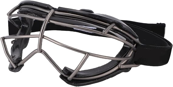 "POENVFPO Lacrosse Goggles, Protective Safety Glasses for Women with Anti Fog Non Slip Design, Wider Field of, High Strength Alloy Frame, Suitable for Lacrosse and Other Sports"