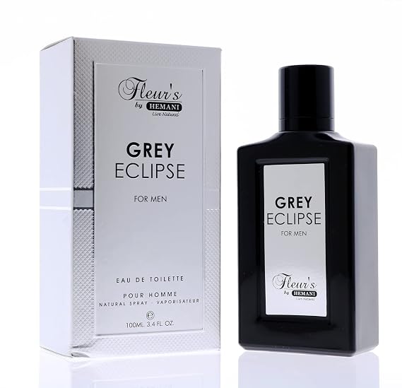 Hemani Fleurs Grey Eclipse Eau de Parfum 100mL | Halal | Masculine Sophisticated Fragrance