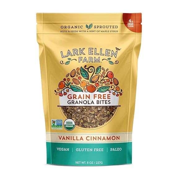 Lark Ellen Farm Vanilla Cinnamon Sprouted Grain-Free Granola Bites, 8 oz