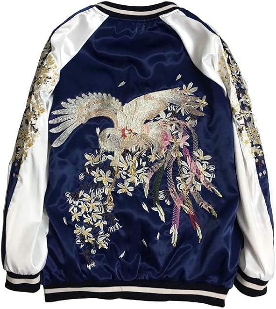 Sukajan Japanese Souvenir Jacket - Embroidered Bomber in Traditional Fashion - Gift