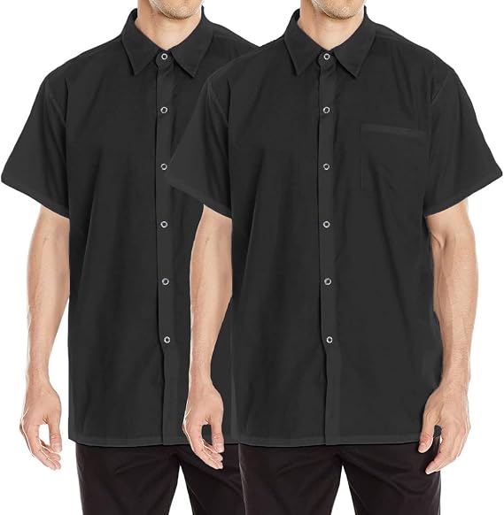 Chef Code 2-Pack Men's Kitchen Basic Cook Shirt