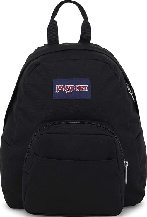 JanSport Half Pint Mini Backpack, 10.2 L - Durable Mini Bag Purse with Adjustable Shoulder Straps, Single Main Compartment, Zippered Stash Pocket, Black