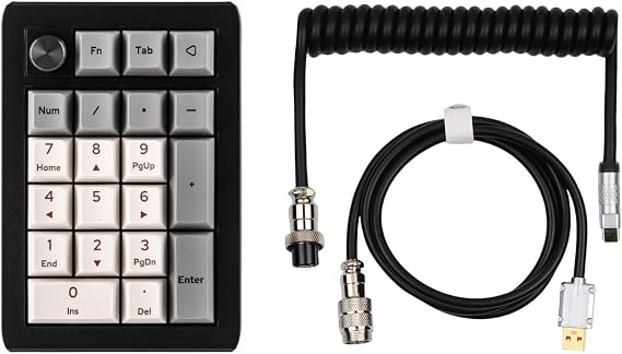 EPOMAKER EK21 VIA Gasket Number Pad+Puff Aviator Coiled USB Cable