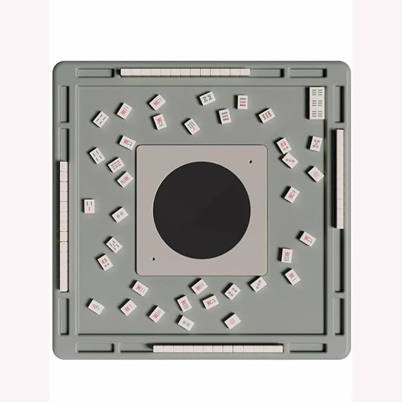 Mahjong Table Set - Portable Outdoor Machine with Tiles Lightweight, No Power Needed Ideal for Camping, Parties, and Beach Fun