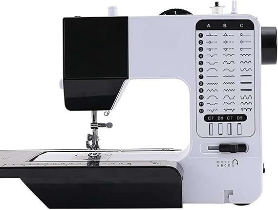 Heavy-Duty Multifunctional Industrial Sewing Machine, Portable Embroidery Machine with 38 Built-in Stitches & Night Light, Perfect for Beginners & Advanced Users, Includes Extension Table