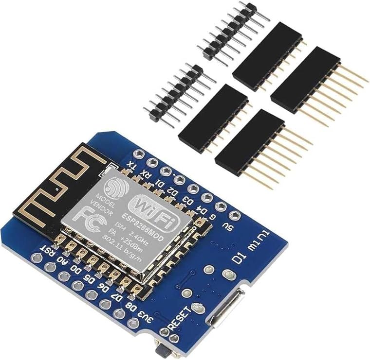 ESP8266 D1 NodeMcu 4MB Lua WIFI Mini Geliştirme Kartı, Konnektör Seti ile