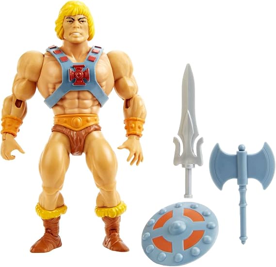 Masters of The Universe Origins He-Man Action Figure, Battle Character for Storytelling Play and Display, Gift for 6 to 10 Year Olds and Adult Collectors