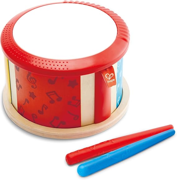Hape Double-Sided Drum| Wooden Double-Side Musical Drum Instrument for Toddlers