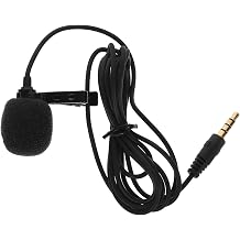 Totority Condenser Omnidirectional Lapel Microphone Wired 1.5M for Vlogging and Meeting Recording Compatible with Mobile Phones, Computers and Cameras