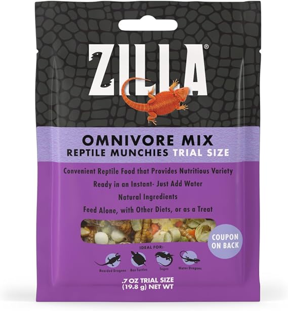 ZillaReptile Munchies, Omnivore Mix Resealable Bag Size .7 oz Pack of 1