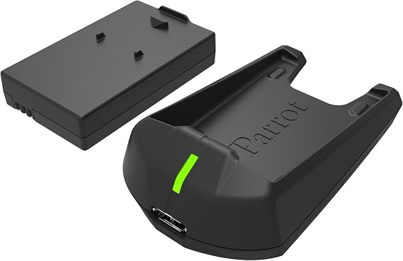 Parrot PF070239 Genuine Minidrones 3, Charger + Battery, Black