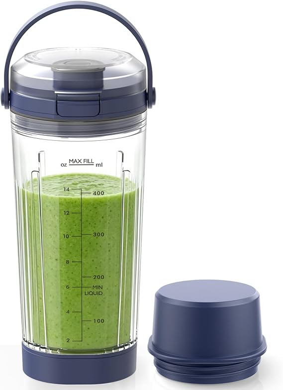 Replacement 18 oz Blending Vessel for Ninja Blast Portable Blender, Blue