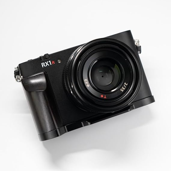 Wood Hand Grip L Plate Aluminum Alloy Base for RX1R3 RX1R III Camera (Ebony)