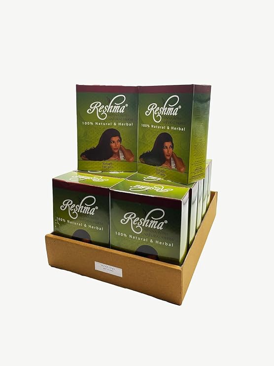 Reshma Beauty Ayurvedic Henna Hair Color Blend Henna, Indigo & Herbal Extracts Natural Red/Rouge Hair Color for Gray Blending Heena Mehendi 5.29 oz Each, (Pack Of 12)