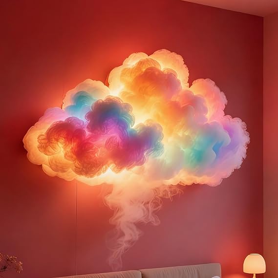 Cloud Led Lights for Ceiling | 3D Big Cloud Lightn-ing Light Kit | DIY USB-Powered Thundercloud Led Light with Music & Multicolor Effects | Atmosphere Night Lights for Bedroom, Gaming