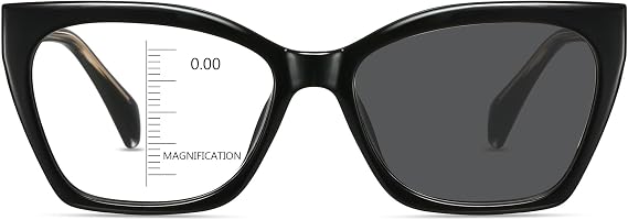 Photochromic Progressive Multifocus Reading Glasses Women,Progressive Readers No Line Quick-Transition Sunglasses