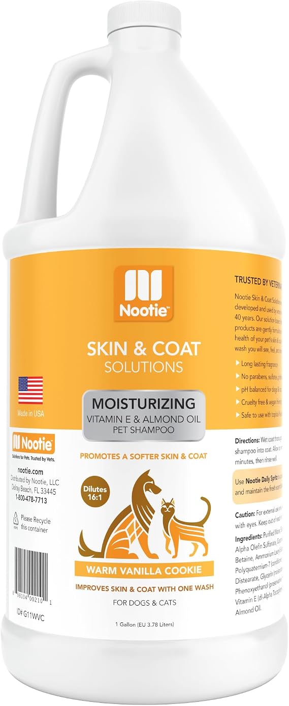 Nootie Warm Vanilla Cookie Pet Shampoo for Dogs & Cats, Moisturizing