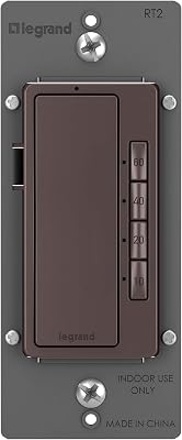 Legrand Radiant Digital Countdown Timer Switch, 4-Settings, Dark Bronze 1PK