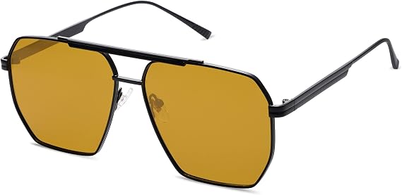 SOJOS Retro Oversized Square Polarized Sunglasses for Women Men