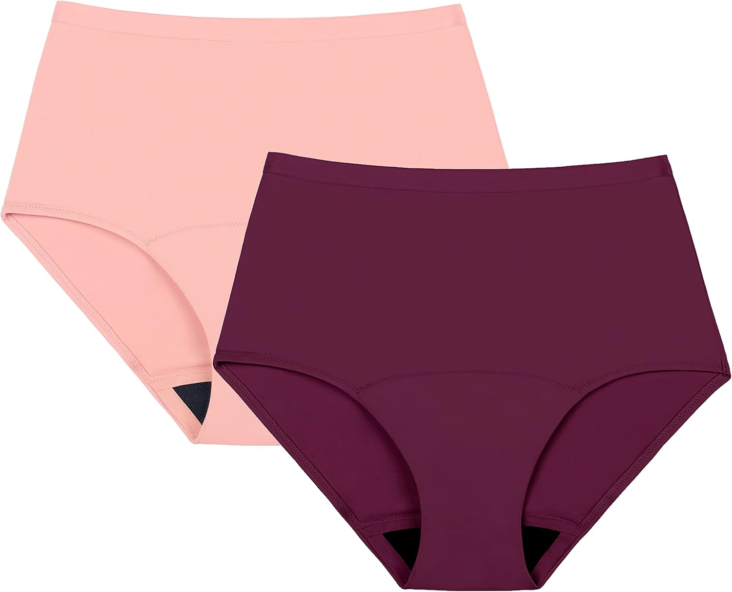Speax by Thinx Hi-Waist 2-Pack Incontinence Underwear for Women, Washable Incontinence Underwear Women, Postpartum Underwear, BlushBlackBerry, X-Large