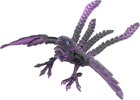 Interactive Articulated Joints Phoenixes Toy 3D Printed Sculpture with Moavble Joints and Wing for Creative Playing Movable Joints Phoenixes Model
