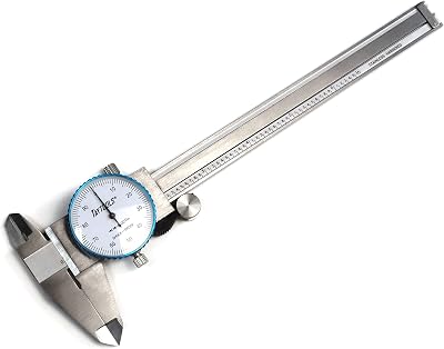 6 SAE Dial Calipers Accurate to 0.001 per 6 Hardened Stainless Steel for Inside, Outside, Step and Depth Measurements SAEDC-6