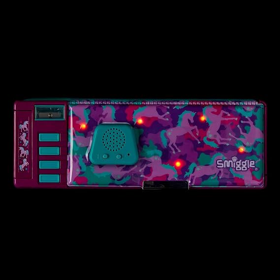 Smiggle Chaos Pop Out Record & Light Up Pencil Case (Purple)