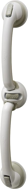Safe-er-Grip 28-Inch Swivel Suction Cup Grab Bar for Tub and Shower, White
